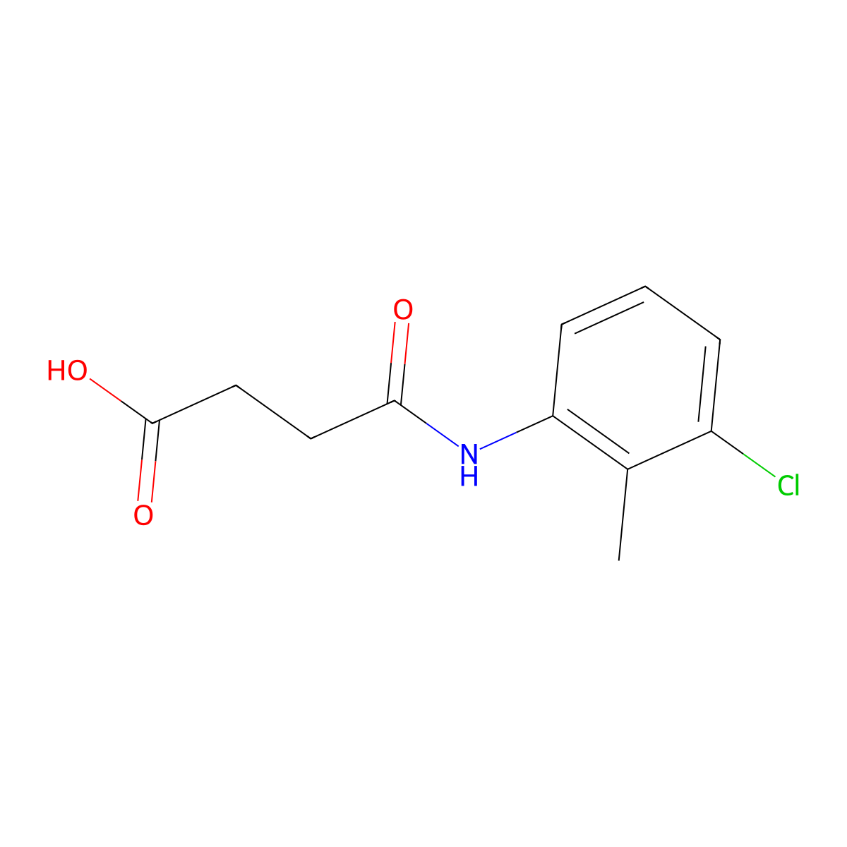 4-[(3-Chloro-2-methylphenyl)amino]-4-oxobutanoic acid molecular structure, CAS 196934-77-7