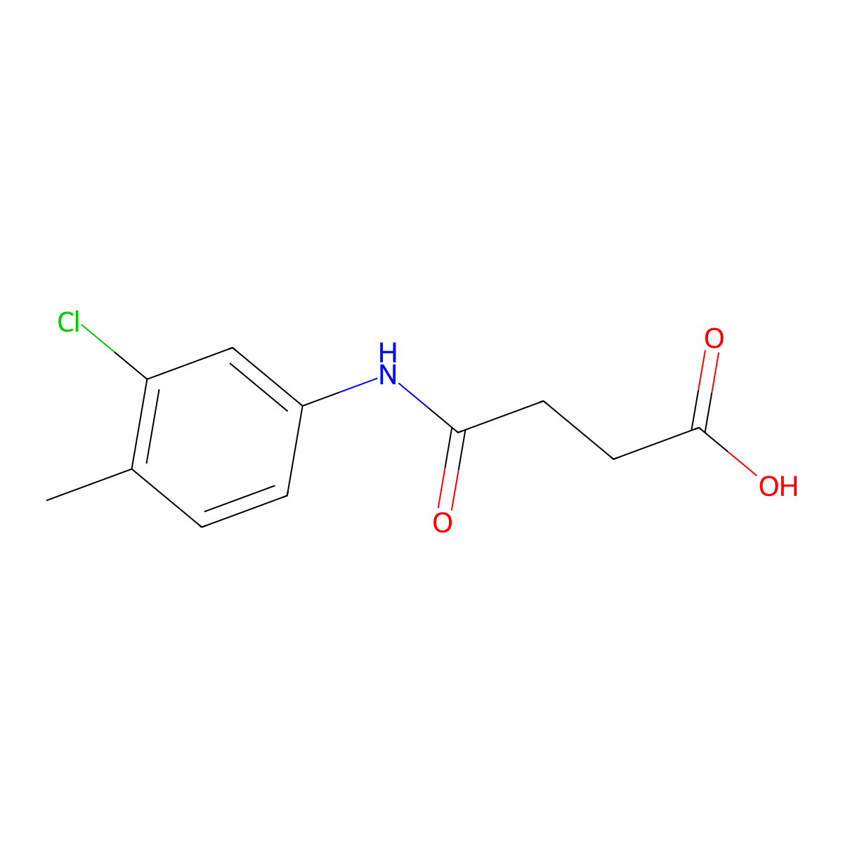 4-((3-Chloro-4-methylphenyl)amino)-4-oxobutanoic acid molecular structure, CAS 196934-78-8