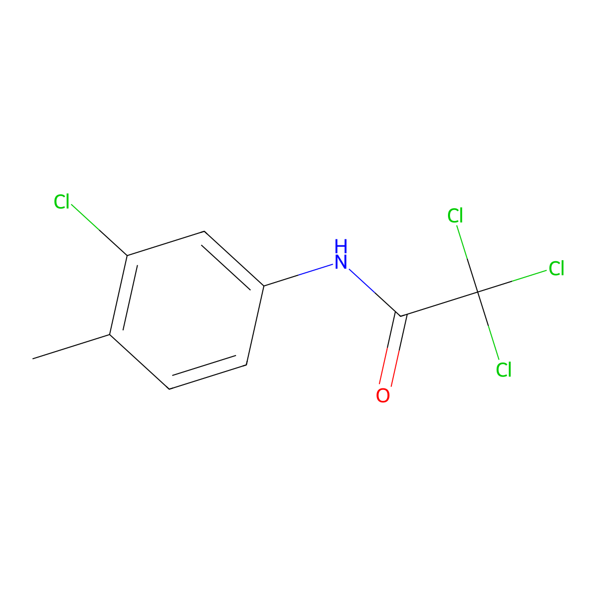 2,2,2-trichloro-N-(3-chloro-4-methylphenyl)acetamide molecular structure, CAS 196934-88-0