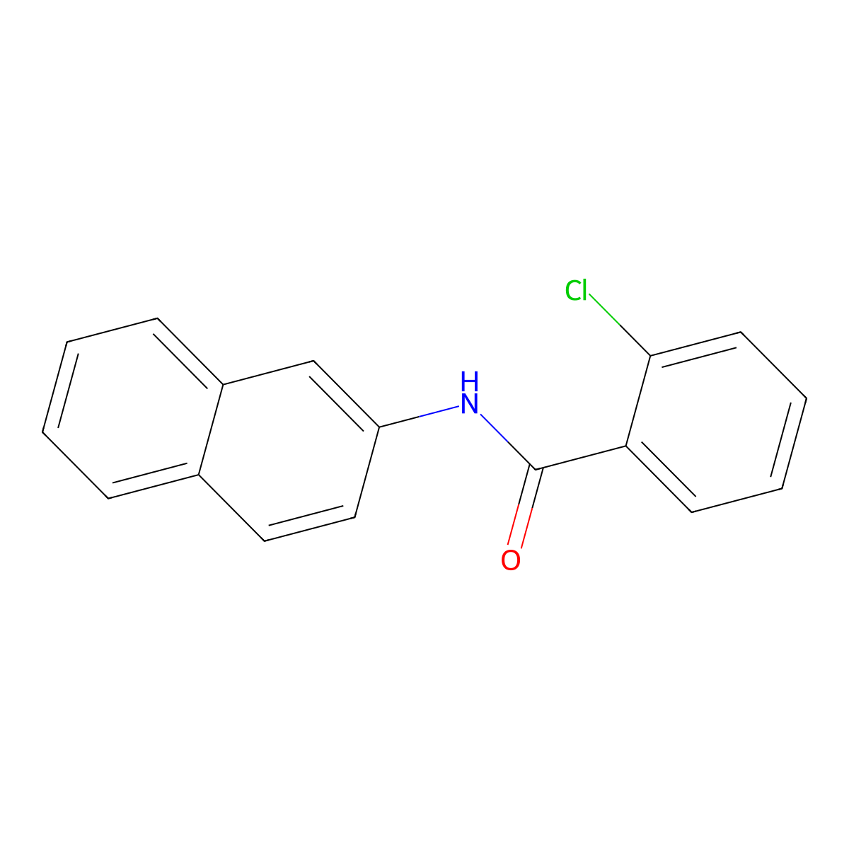 2-chloro-N-naphthalen-2-ylbenzamide molecular structure, CAS 196935-00-9