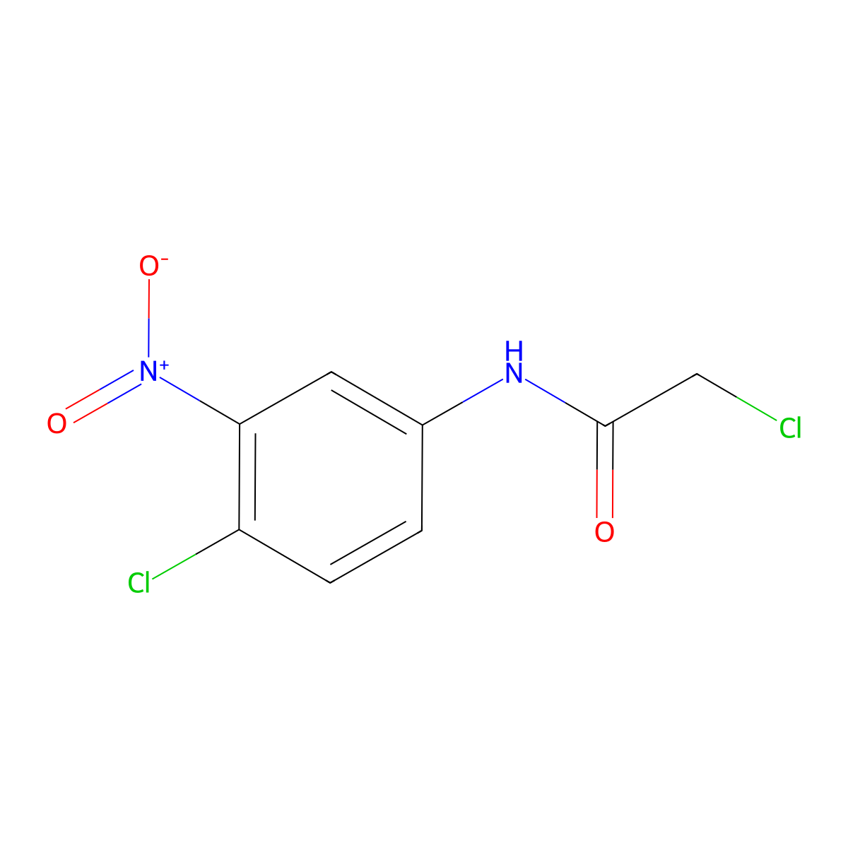 2-chloro-N-(4-chloro-3-nitrophenyl)acetamide molecular structure, CAS 196935-03-2