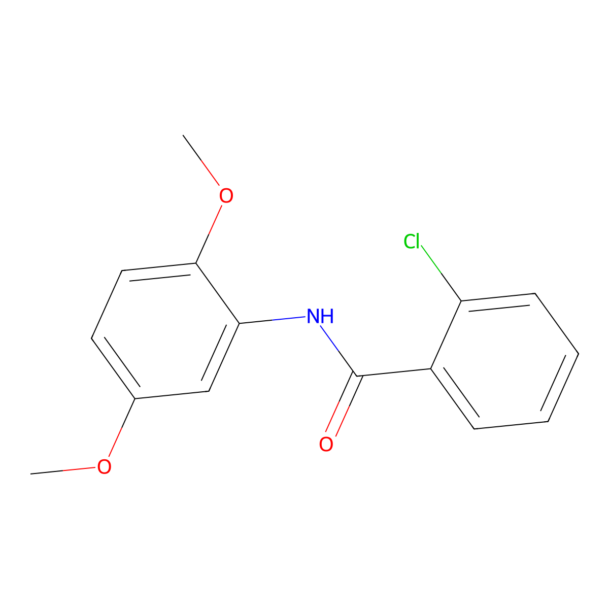 2-chloro-N-(2,5-dimethoxyphenyl)benzamide molecular structure, CAS 196938-30-4