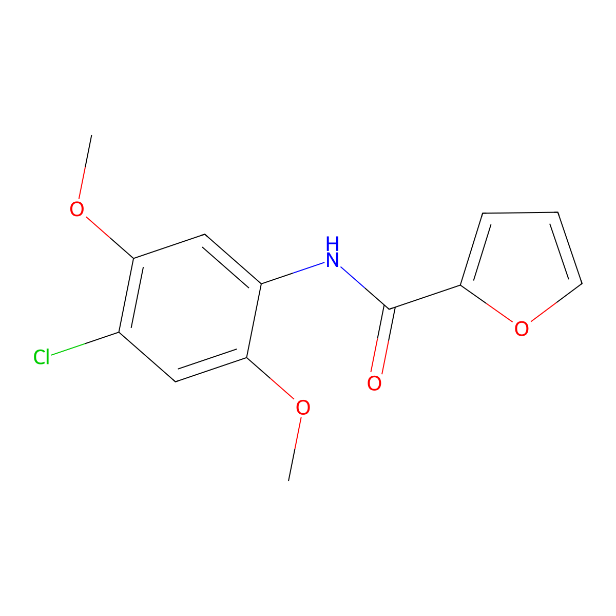 N-(4-chloro-2,5-dimethoxyphenyl)furan-2-carboxamide molecular structure, CAS 196938-43-9