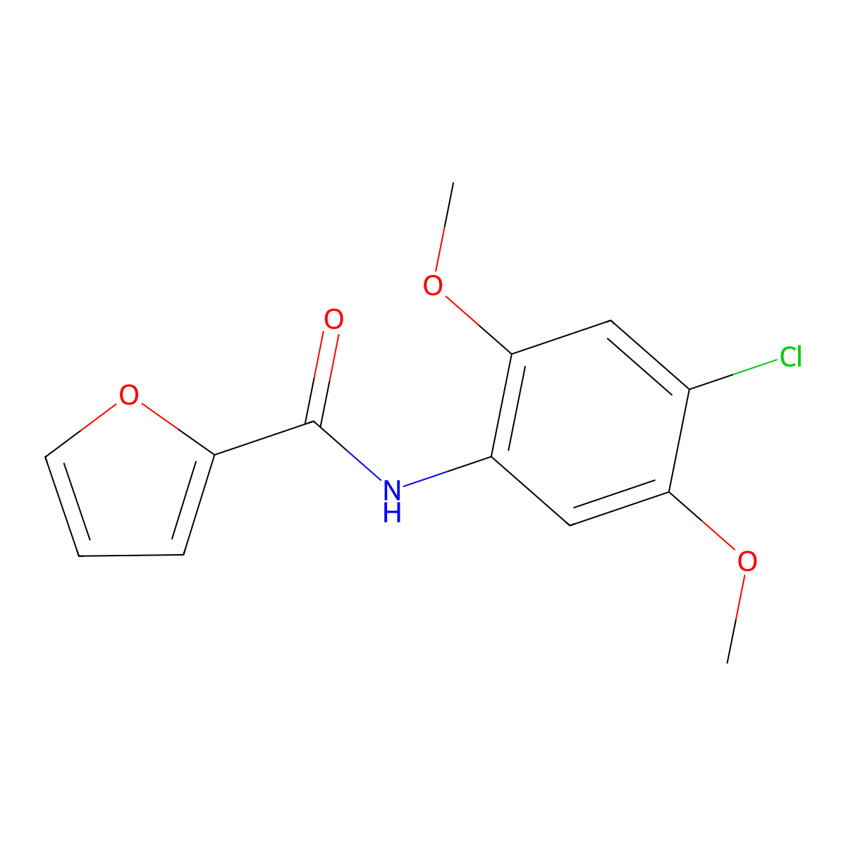 N-(4-chloro-2,5-dimethoxyphenyl)furan-2-carboxamide molecular structure, CAS 196938-43-9