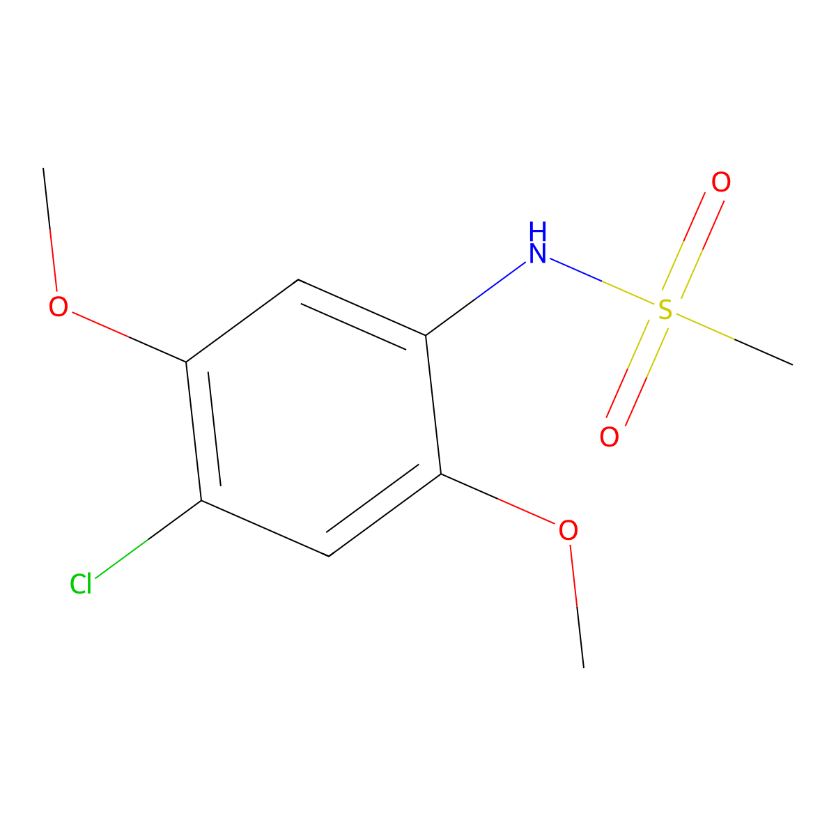 N-(4-chloro-2,5-dimethoxyphenyl)methanesulfonamide molecular structure, CAS 196938-47-3