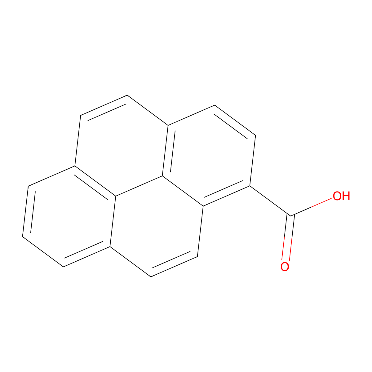 1-Pyrenecarboxylic acid molecular structure, CAS 19694-02-1