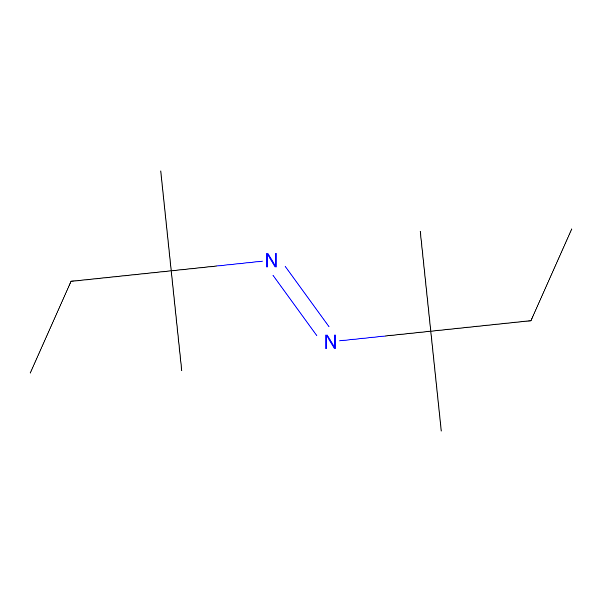 Diazene, 1,2-bis(1,1-dimethylpropyl)- molecular structure, CAS 19694-12-3