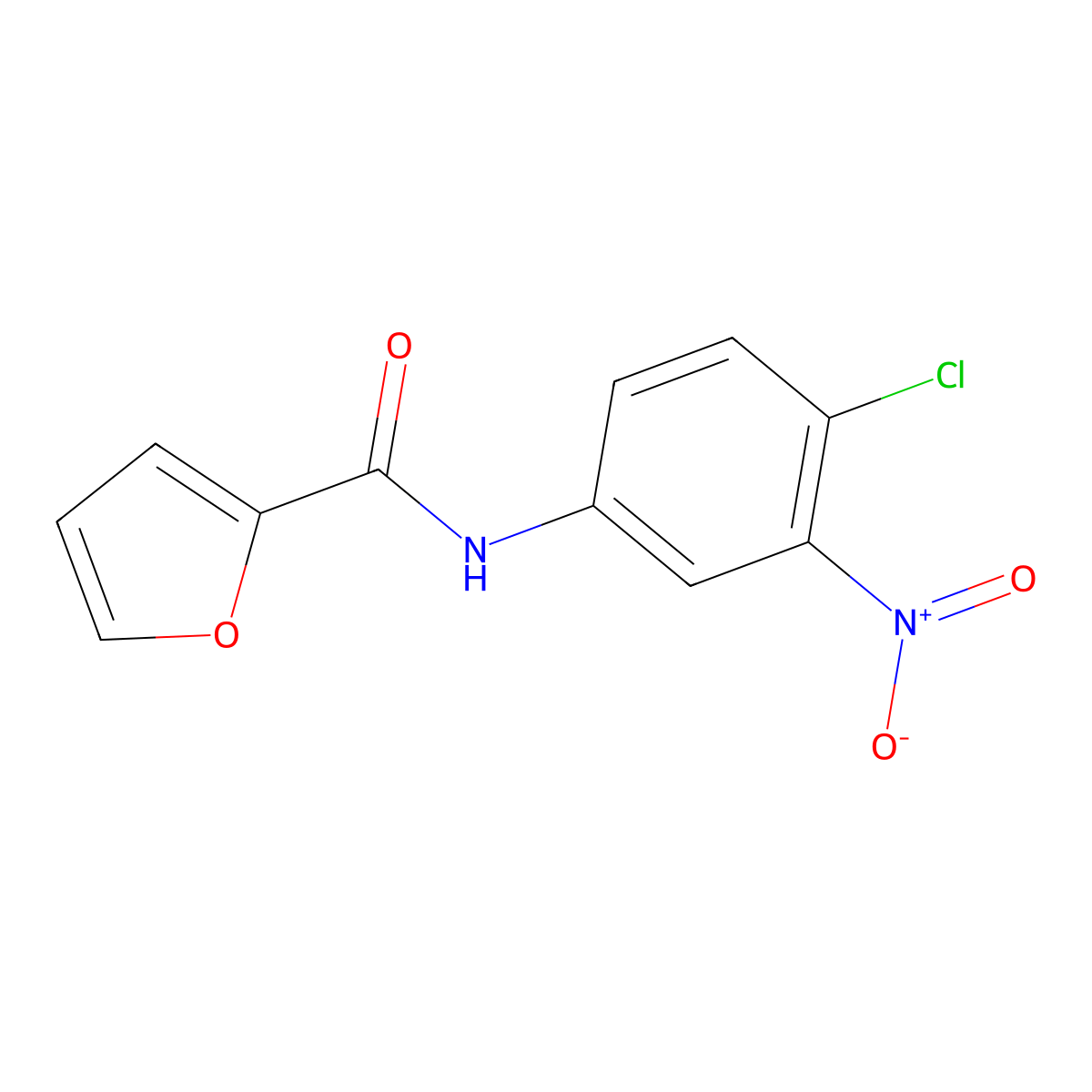 N-(4-chloro-3-nitrophenyl)furan-2-carboxamide molecular structure, CAS 196943-44-9