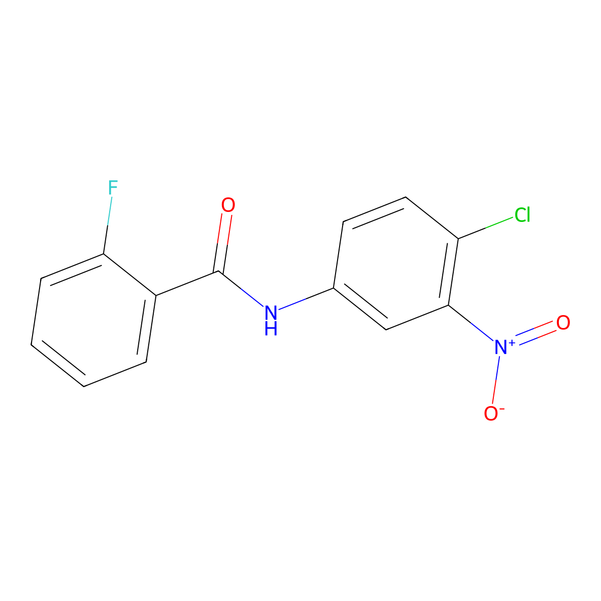 N-(4-chloro-3-nitrophenyl)-2-fluorobenzamide molecular structure, CAS 196943-92-7