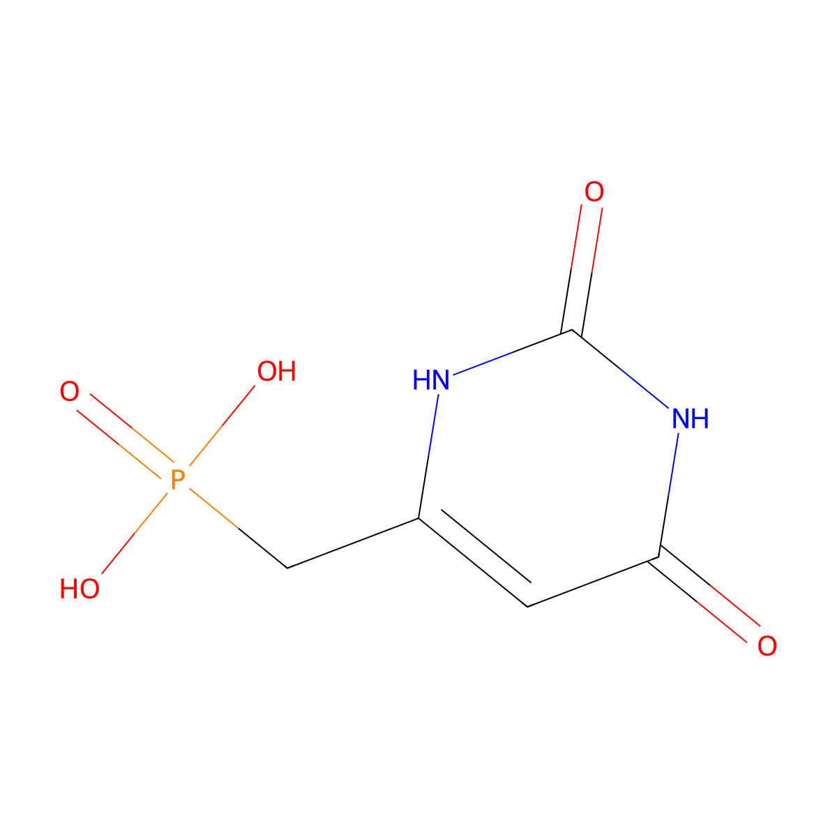 6-Uracilmethylphosphonate molecular structure, CAS 196946-04-0