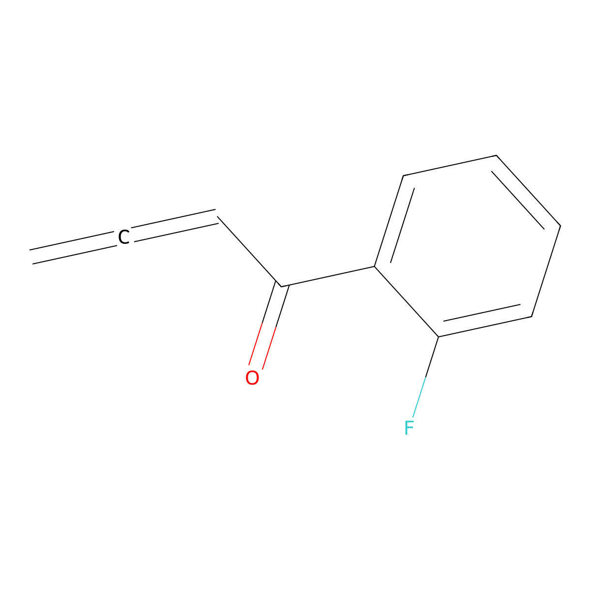 1-(2-Fluorophenyl)-2,3-butadien-1-one molecular structure, CAS 196952-93-9
