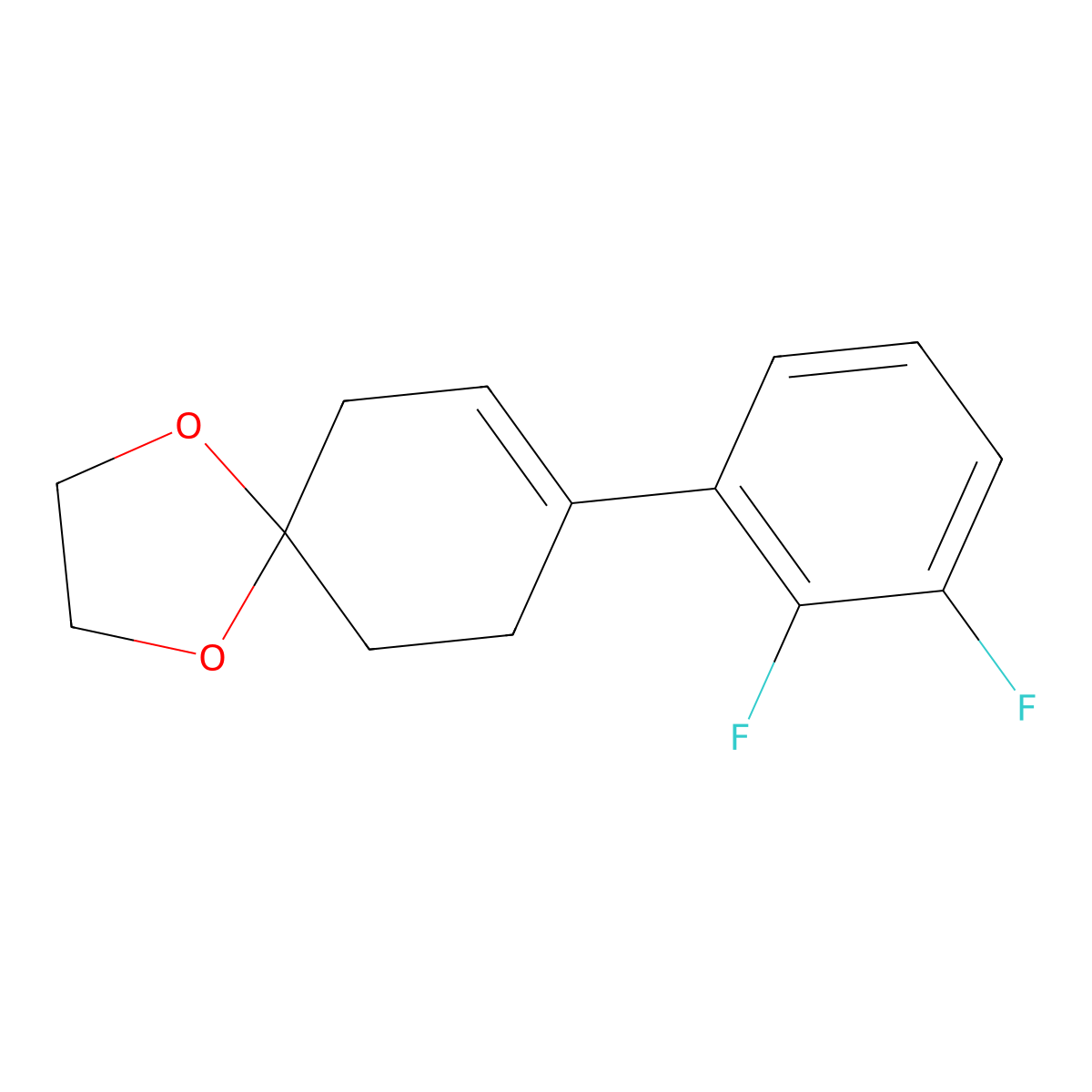 4-(2,3-Difluorophenyl)-3-cyclohexenone ethylene ketal molecular structure, CAS 196960-05-1
