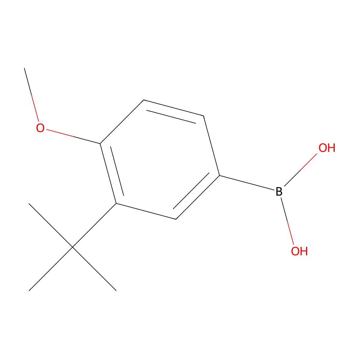 3-Tert-butyl-4-methoxyphenylboronic acid molecular structure, CAS 196960-96-0