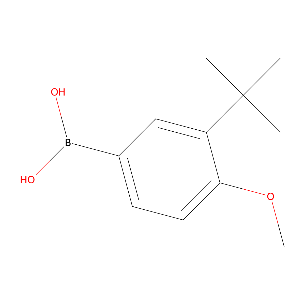 3-Tert-butyl-4-methoxyphenylboronic acid molecular structure, CAS 196960-96-0