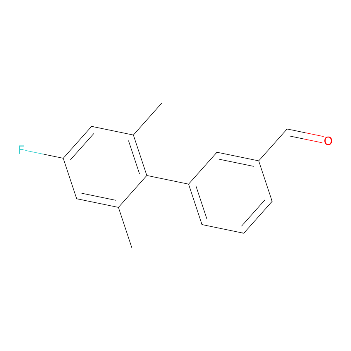 4'-Fluoro-2',6'-dimethyl[1,1'-biphenyl]-3-carboxaldehyde molecular structure, CAS 1969678-22-5