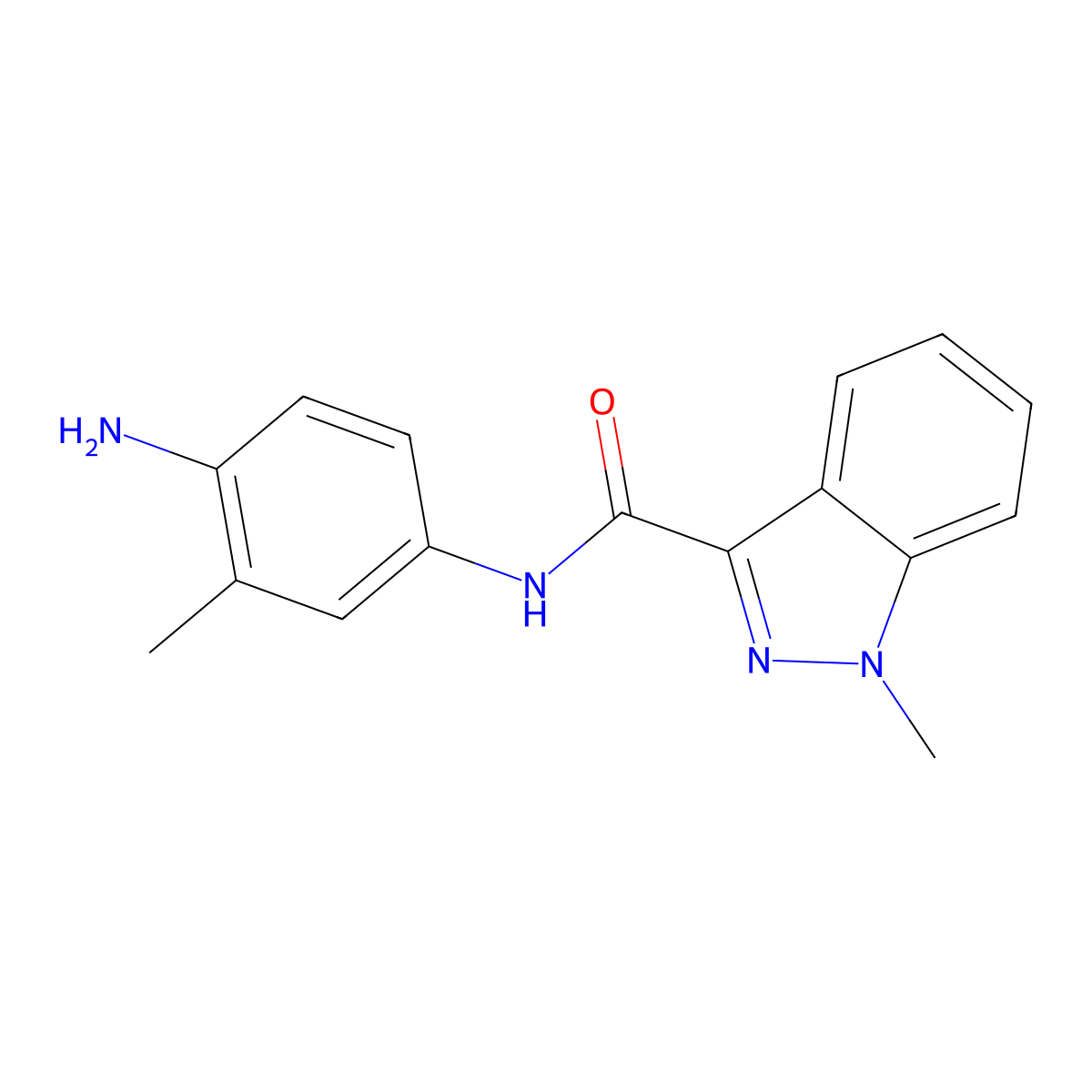 N-(4-amino-3-methylphenyl)-1-methyl-1H-indazole-3-carboxamide molecular structure, CAS 1969883-82-6