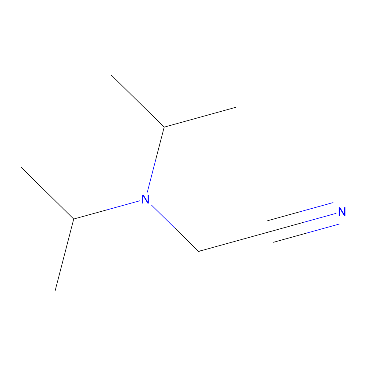 N,N-Diisopropylaminoacetonitrile molecular structure, CAS 19699-38-8