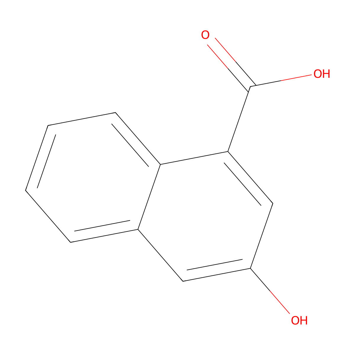 3-Hydroxy-1-naphthoic acid molecular structure, CAS 19700-42-6