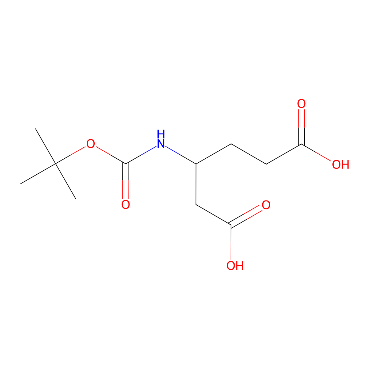 Boc-3-aminoadipic acid molecular structure, CAS 197006-18-1