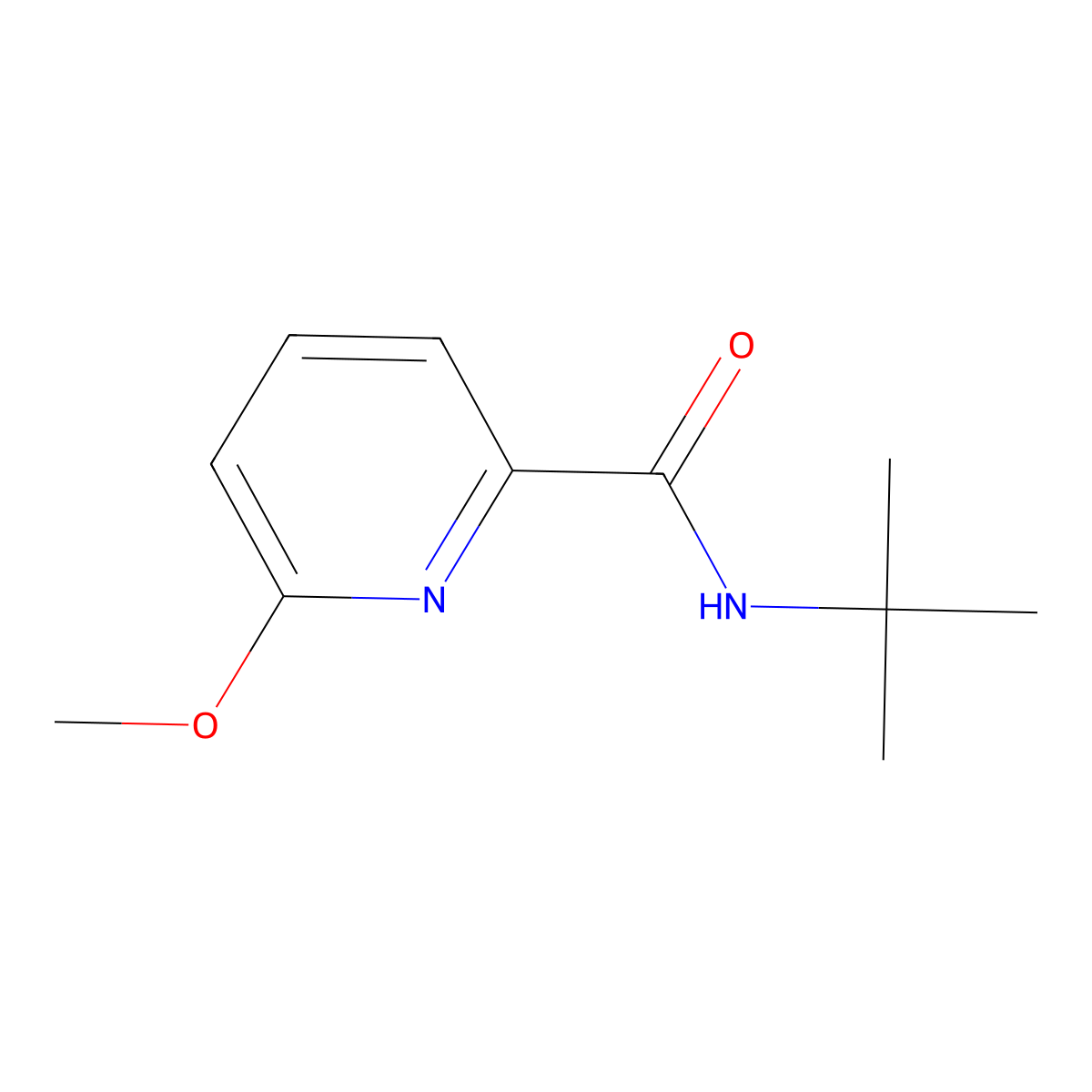 N-tert-butyl-6-methoxypyridine-2-carboxamide molecular structure, CAS 197007-86-6