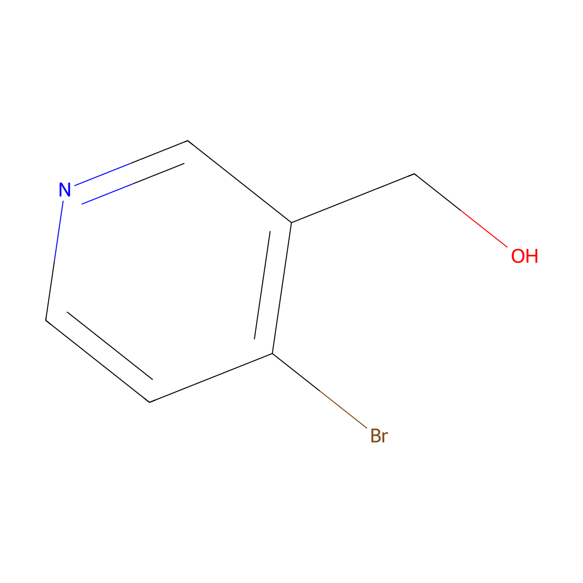 (4-Bromopyridin-3-yl)methanol molecular structure, CAS 197007-87-7