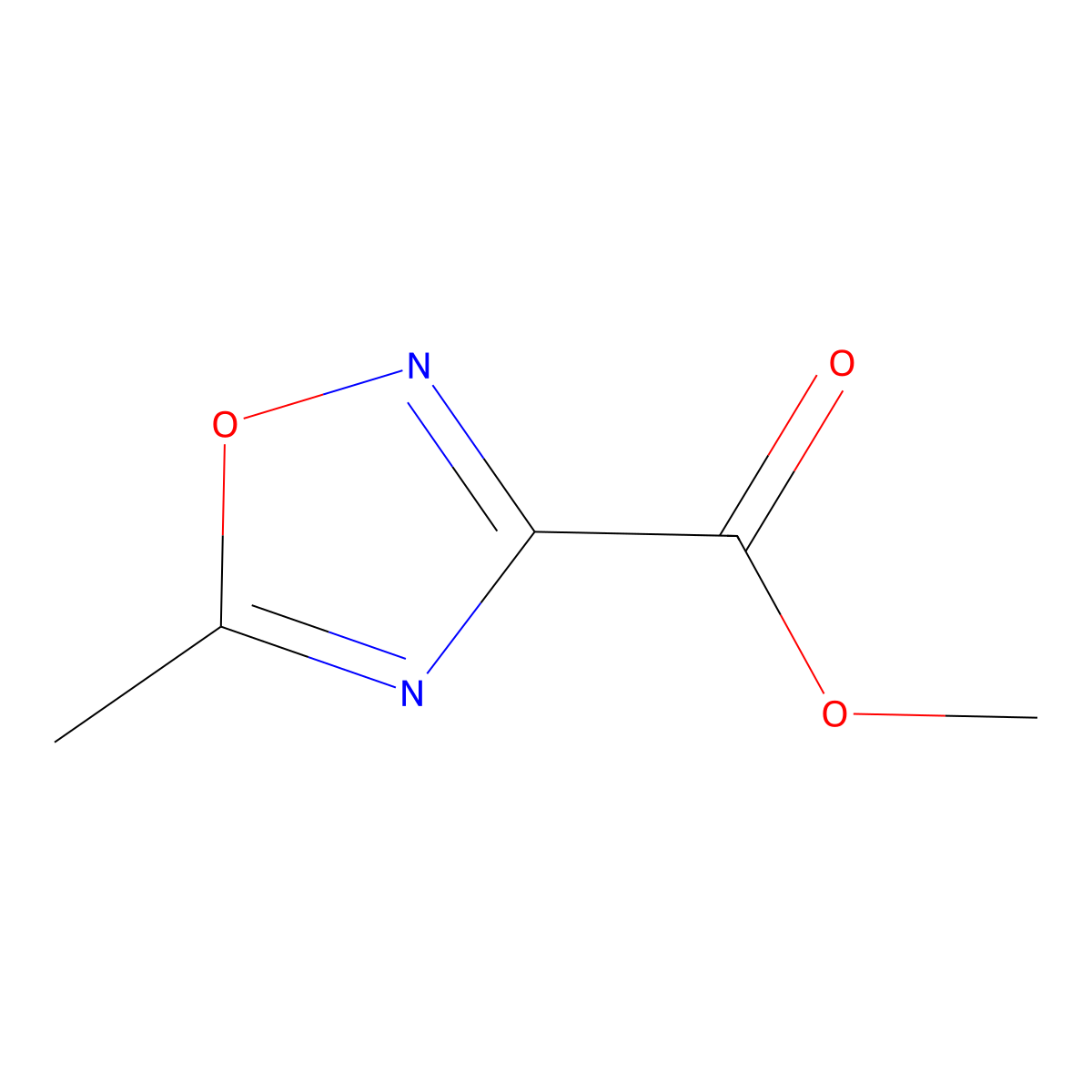 Methyl 5-methyl-1,2,4-oxadiazole-3-carboxylate molecular structure, CAS 19703-94-7