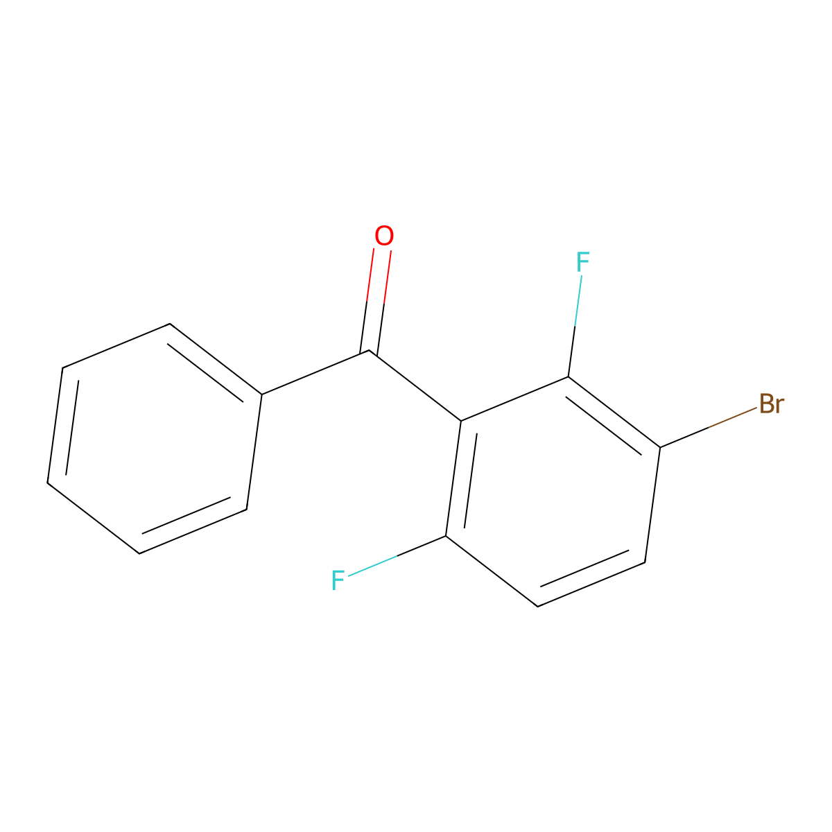 (3-Bromo-2,6-difluorophenyl)(phenyl)methanone molecular structure, CAS 1970303-74-2