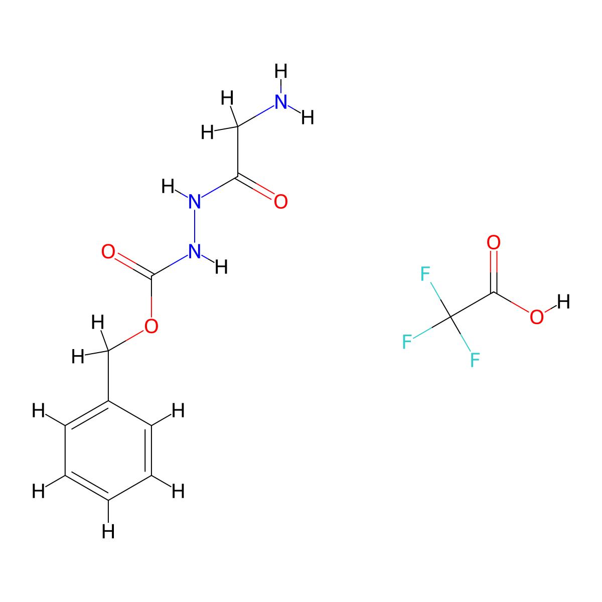 (Cbz-hydrazido)glycine trifluoroacetate salt molecular structure, CAS 19704-03-1