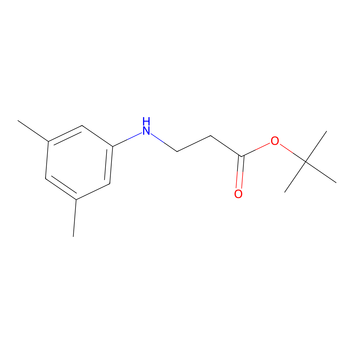 Tert-butyl 3-[(3,5-dimethylphenyl)amino]propanoate molecular structure, CAS 1970608-82-2