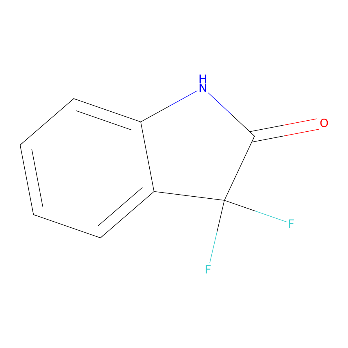 3,3-Difluoroindolin-2-one molecular structure, CAS 197067-27-9
