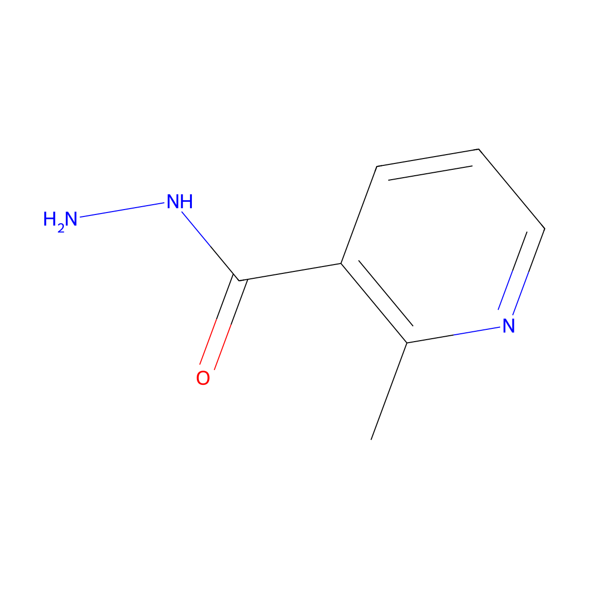 2-Methylpyridine-3-carbohydrazide molecular structure, CAS 197079-01-9