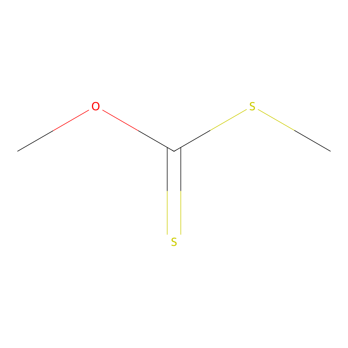 Carbonodithioic acid, O,S-dimethyl ester molecular structure, CAS 19708-81-7