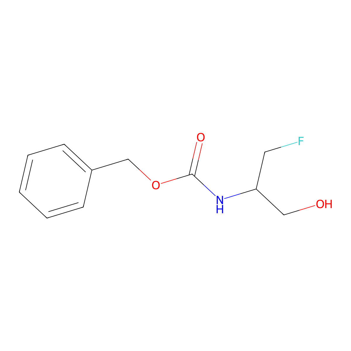 benzyl N-[(2S)-1-fluoro-3-hydroxypropan-2-yl]carbamate molecular structure, CAS 197086-01-4