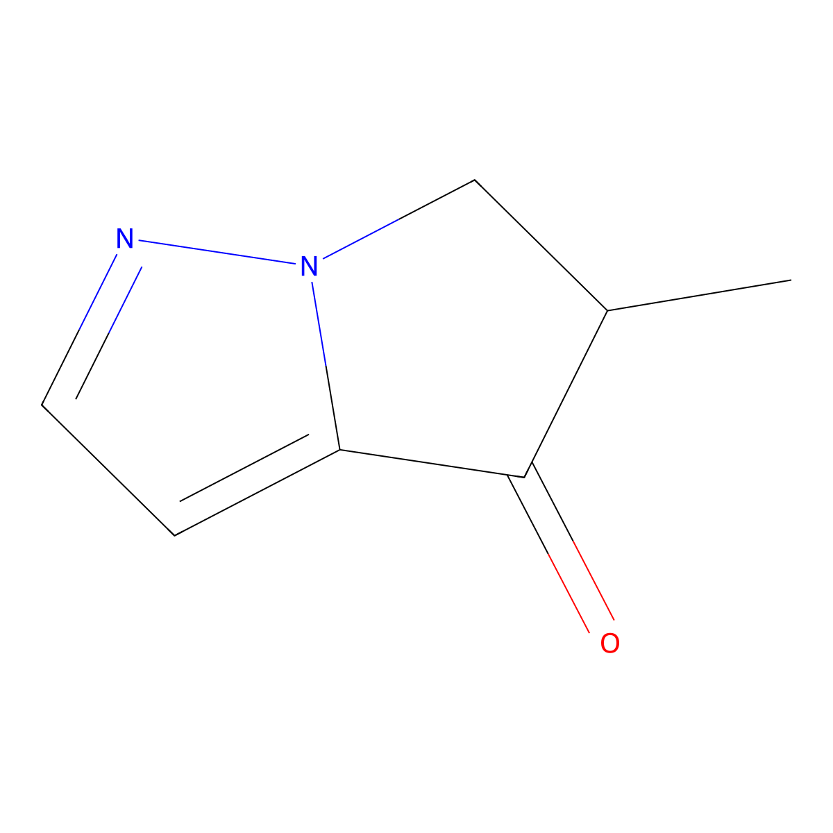 5-Methyl-5,6-dihydro-4H-pyrrolo[1,2-b]pyrazol-4-one molecular structure, CAS 197094-17-0
