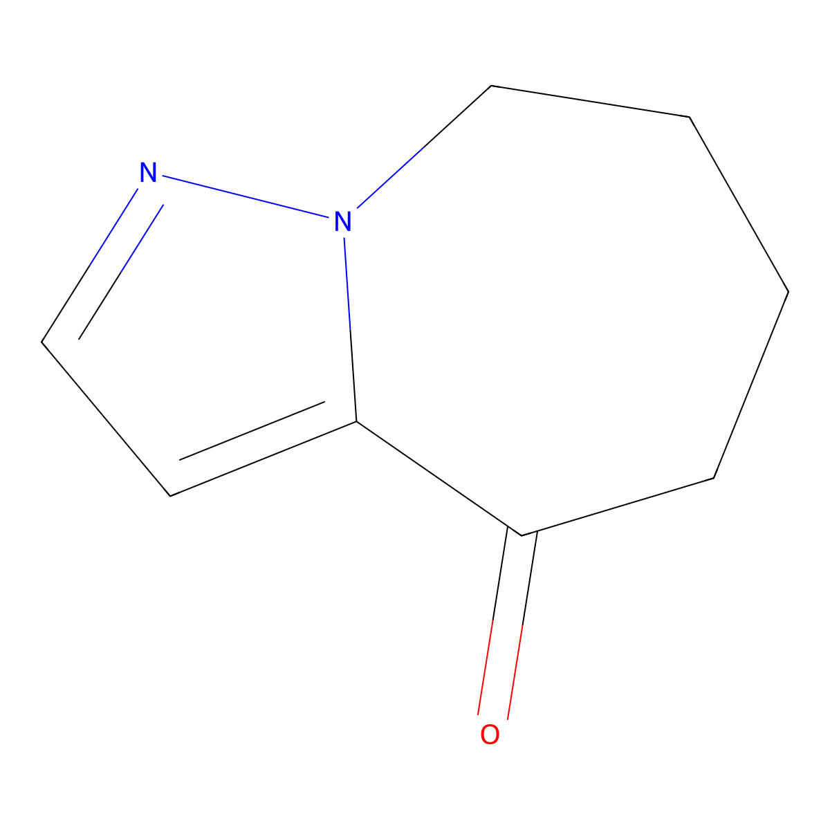 5,6,7,8-Tetrahydro-4H-pyrazolo[1,5-a]azepin-4-one molecular structure, CAS 197094-20-5
