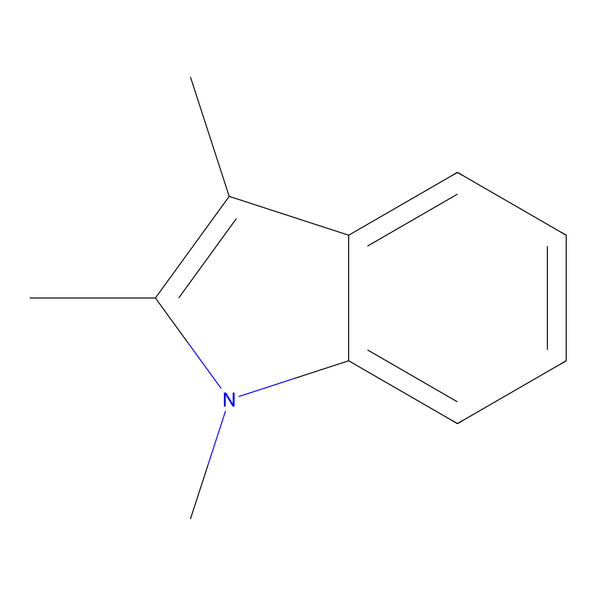 1H-Indole, 1,2,3-trimethyl- molecular structure, CAS 1971-46-6