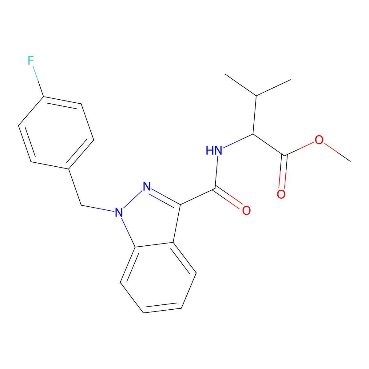 Amb-fubinaca molecular structure, CAS 1971007-92-7