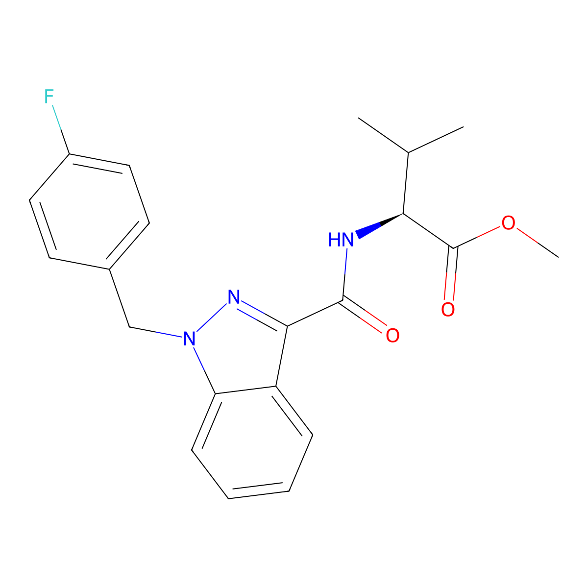 Amb-fubinaca molecular structure, CAS 1971007-92-7