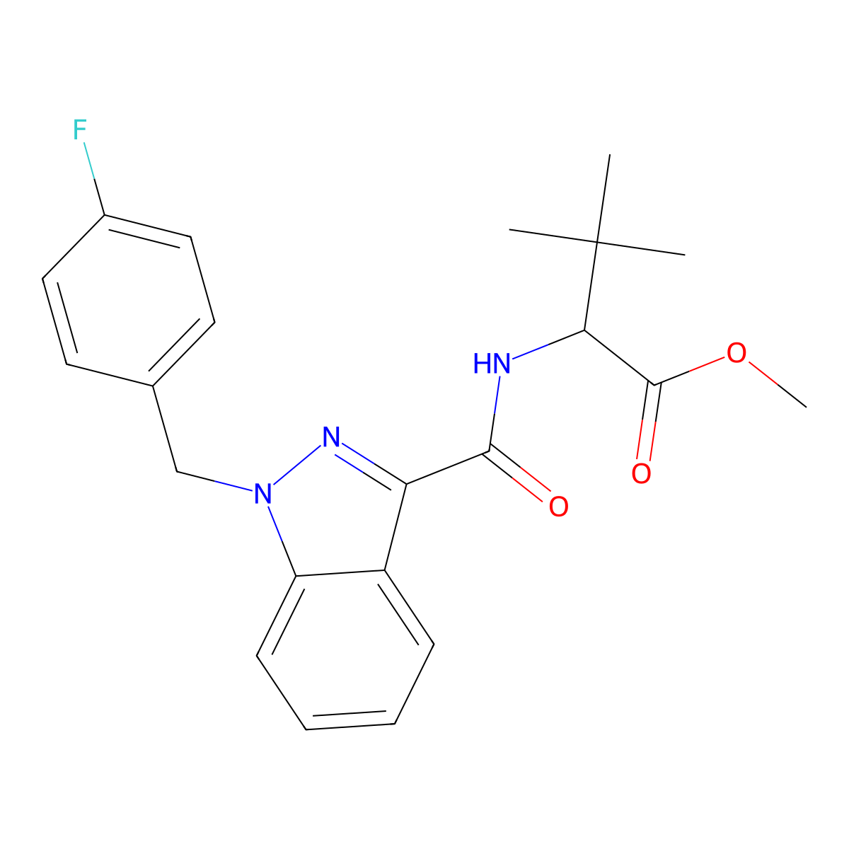 MDMB-Fubinaca molecular structure, CAS 1971007-93-8