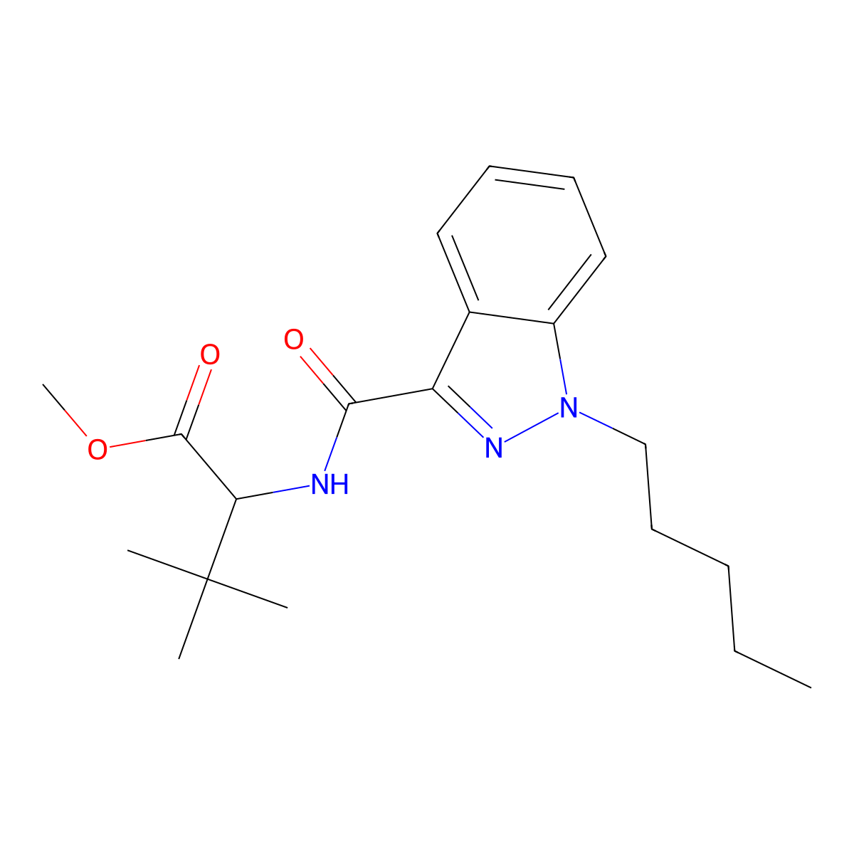 Mdmb-pinaca molecular structure, CAS 1971007-99-4