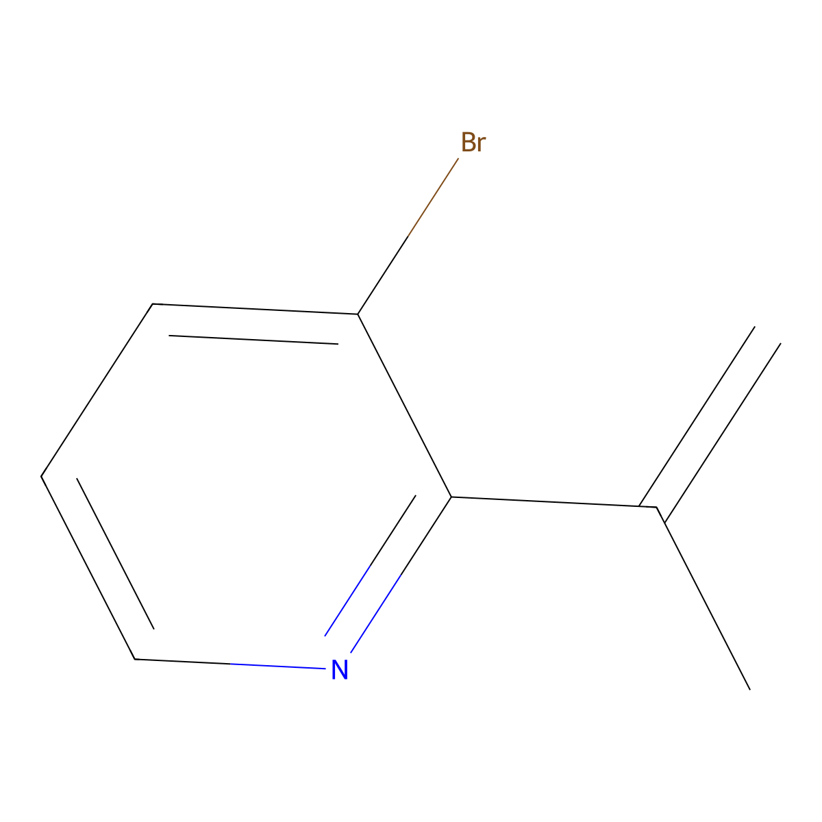3-Bromo-2-(prop-1-EN-2-YL)pyridine molecular structure, CAS 1971054-18-8