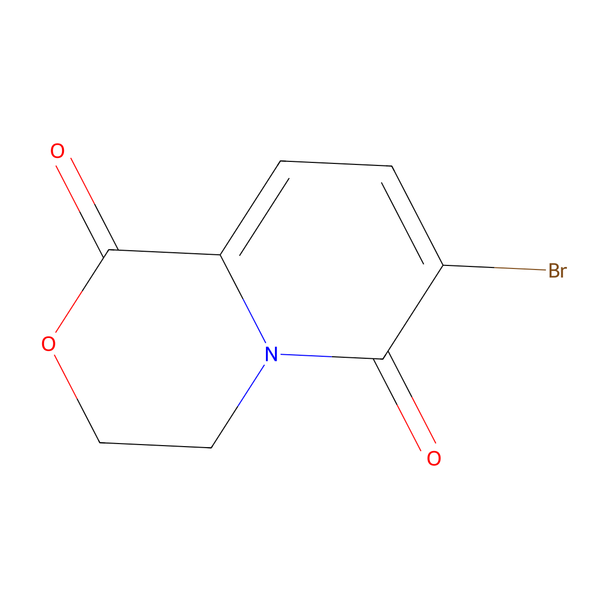 7-Bromo-3,4-dihydropyrido[2,1-c][1,4]oxazine-1,6-dione molecular structure, CAS 1971072-97-5