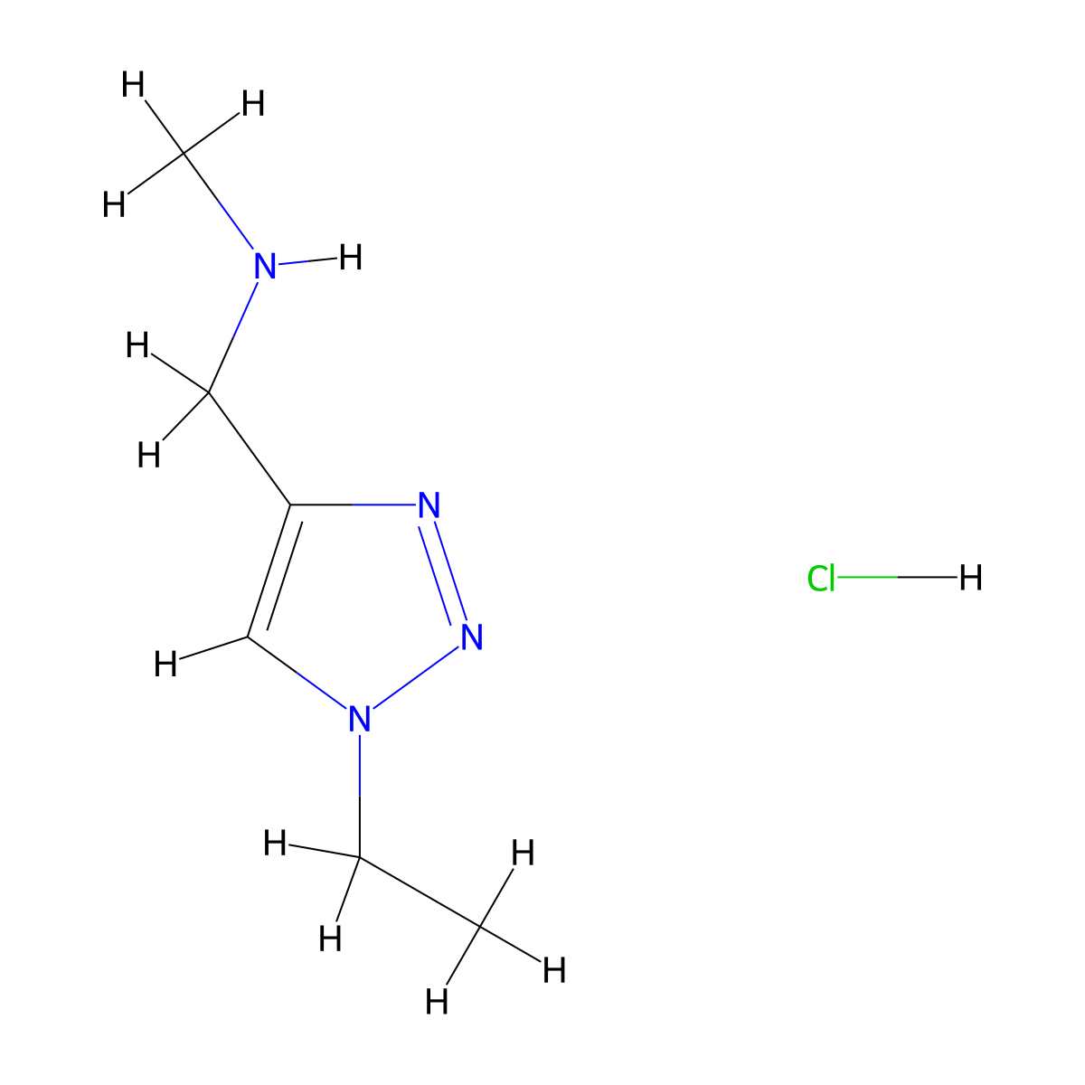 [(1-ethyl-1H-1,2,3-triazol-4-yl)methyl](methyl)amine hydrochloride molecular structure, CAS 1971106-63-4
