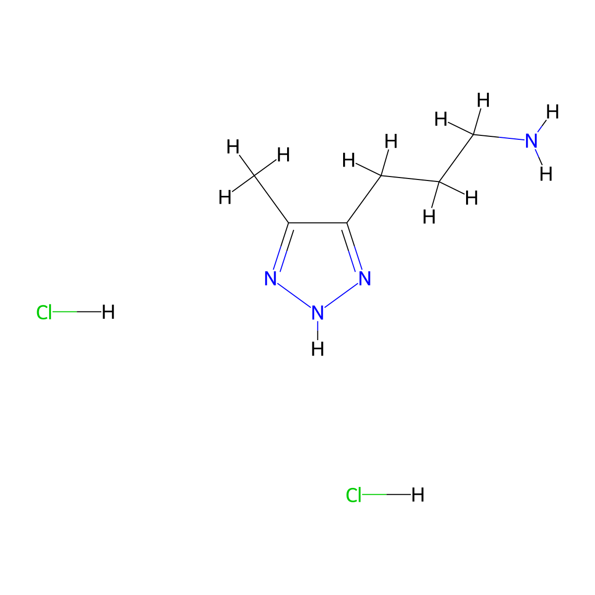 3-(5-methyl-2H-1,2,3-triazol-4-yl)propan-1-amine dihydrochloride molecular structure, CAS 1971124-39-6