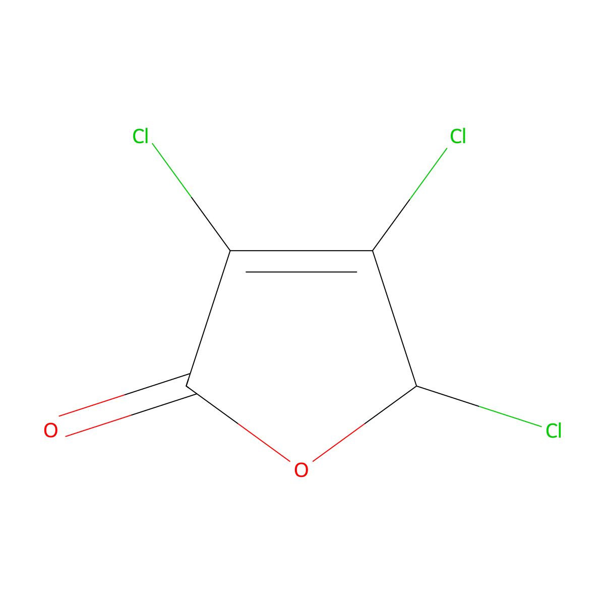 2(5H)-Furanone, 3,4,5-trichloro- molecular structure, CAS 19714-00-2