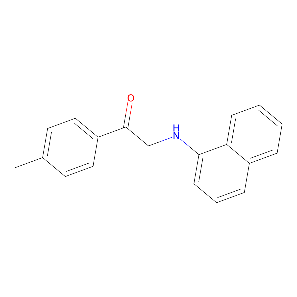 1-(4-Methylphenyl)-2-(naphthalen-1-ylamino)ethanone molecular structure, CAS 19714-25-1