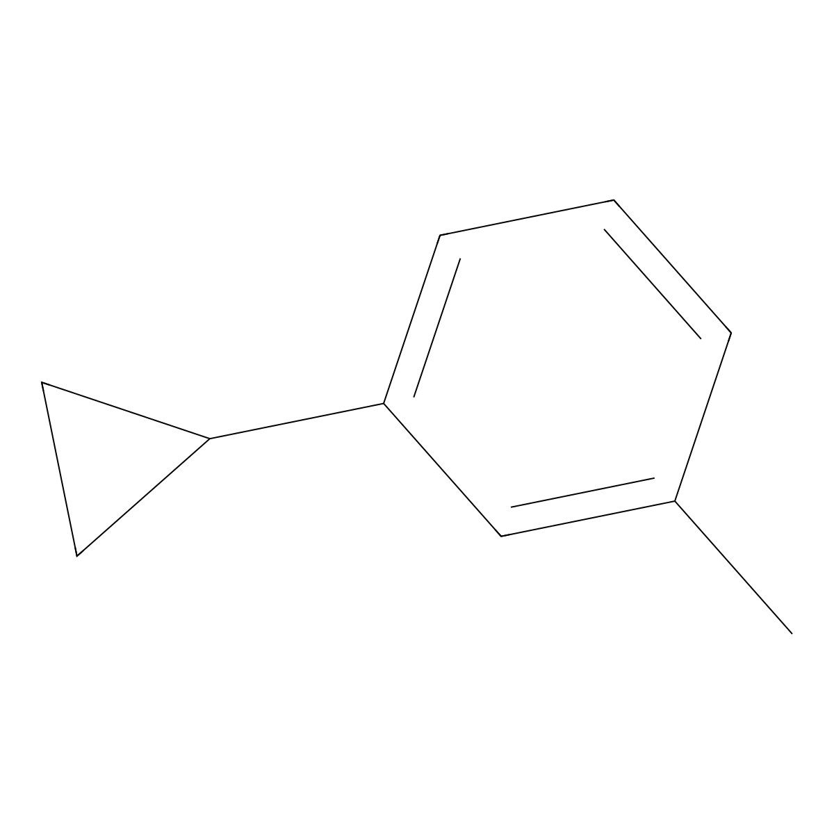 Benzene, 1-cyclopropyl-3-methyl- molecular structure, CAS 19714-73-9
