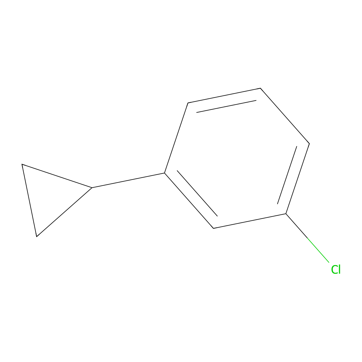 1-Chloro-3-cyclopropylbenzene molecular structure, CAS 19714-74-0