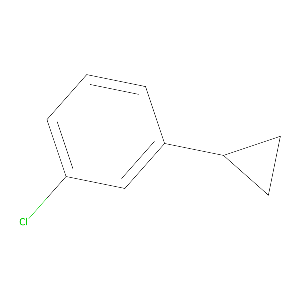 1-Chloro-3-cyclopropylbenzene molecular structure, CAS 19714-74-0