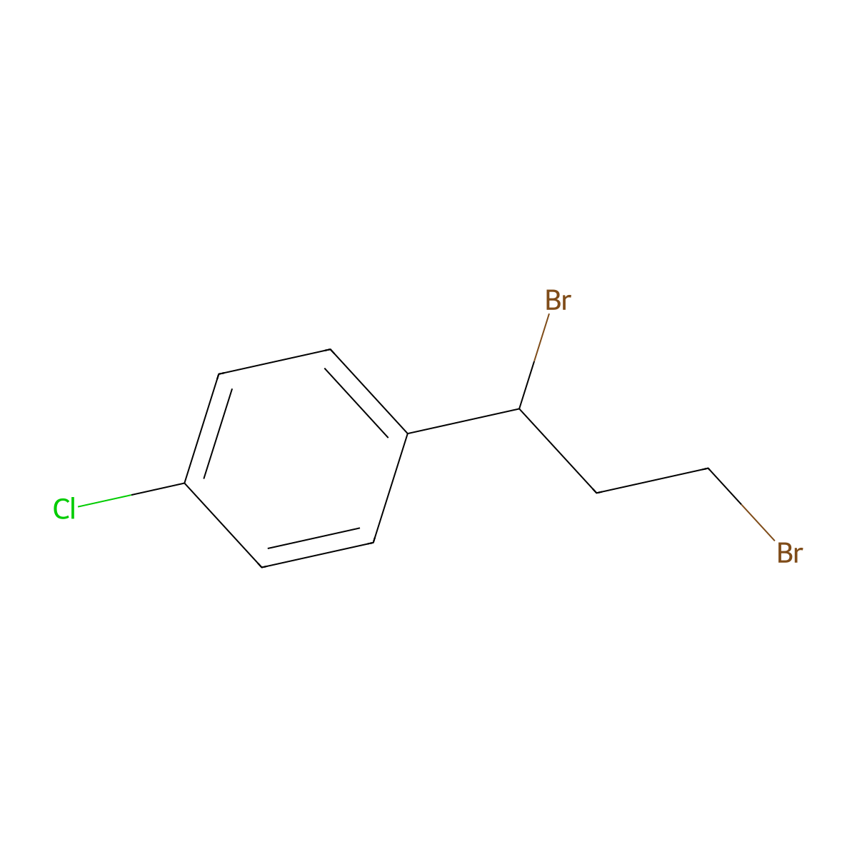 1-Chloro-4-(1,3-dibromopropyl)benzene molecular structure, CAS 19714-76-2